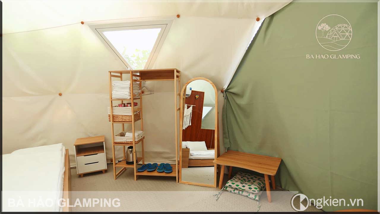 Nội thất dome house sang trọng tại Bà Hào Glamping view 6