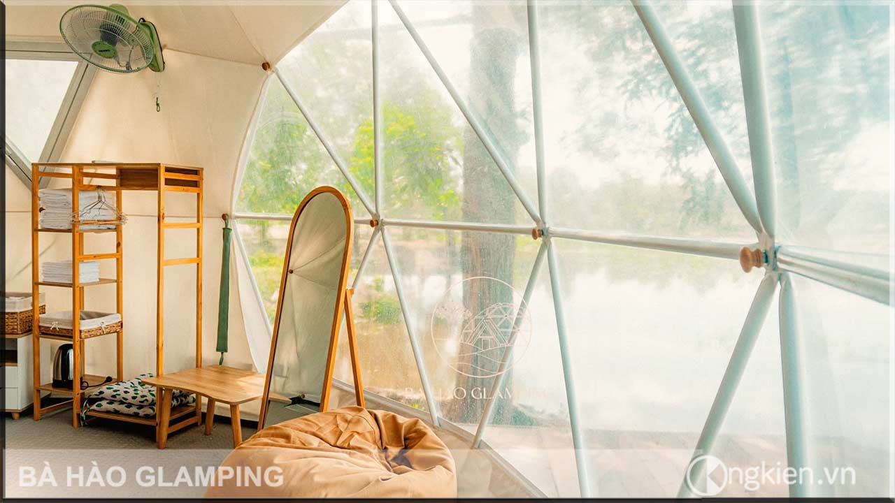 Nội thất dome house sang trọng tại Bà Hào Glamping view 8