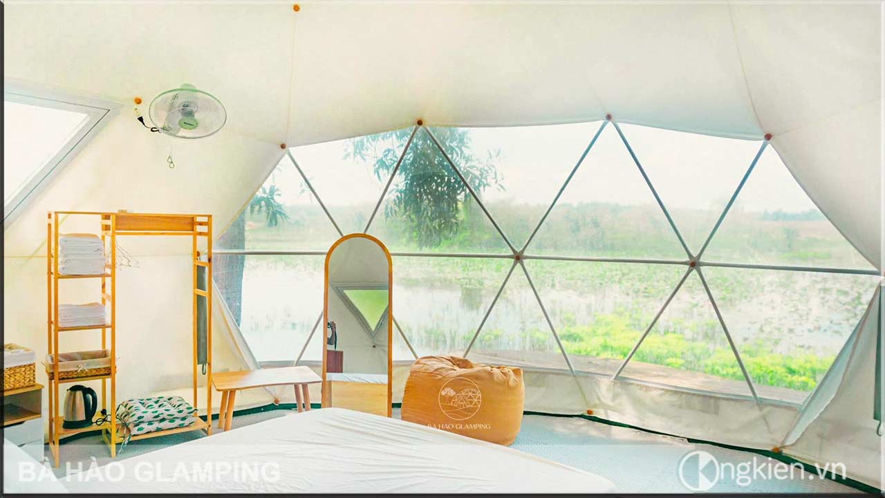 Nội thất dome house sang trọng tại Bà Hào Glamping view 9