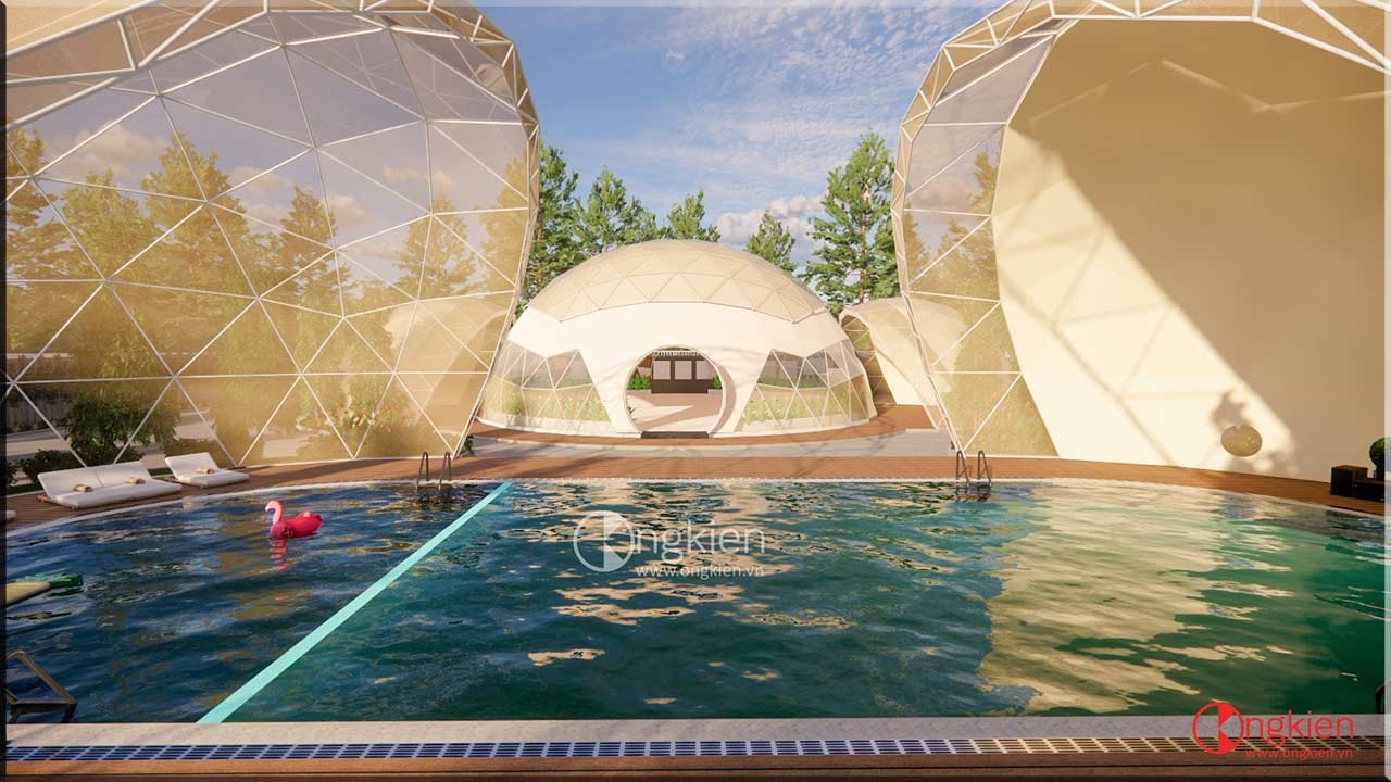 thiết kế thi công glamping dome Phan Thiết