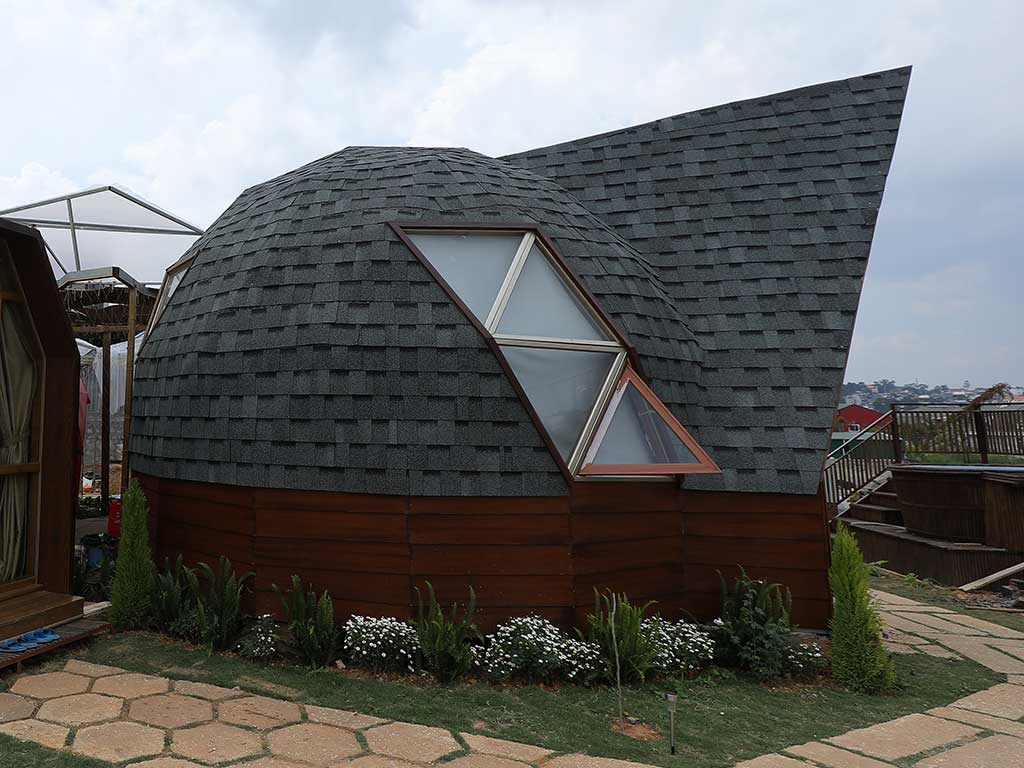 Mẫu bungalow mái lợp tấm bitum phủ đá | Vật Liệu Nhà
