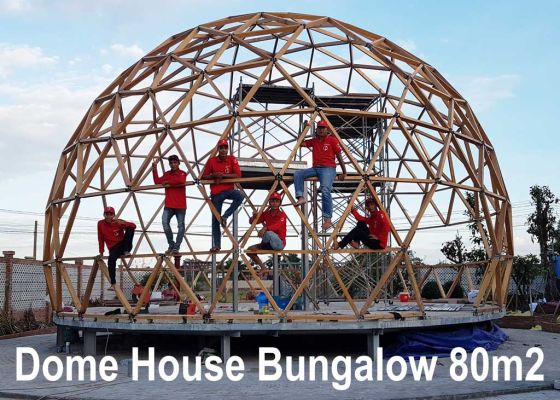 Thi công Dome House Bungalow 80m2