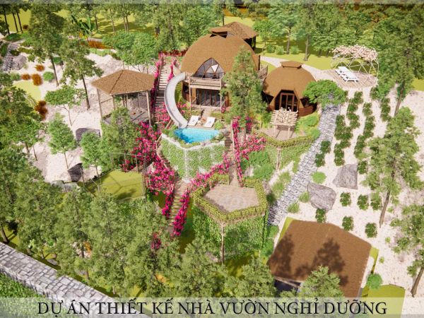 Mẫu thiết kế nhà vườn sinh thái nghỉ dưỡng ở Nha Trang