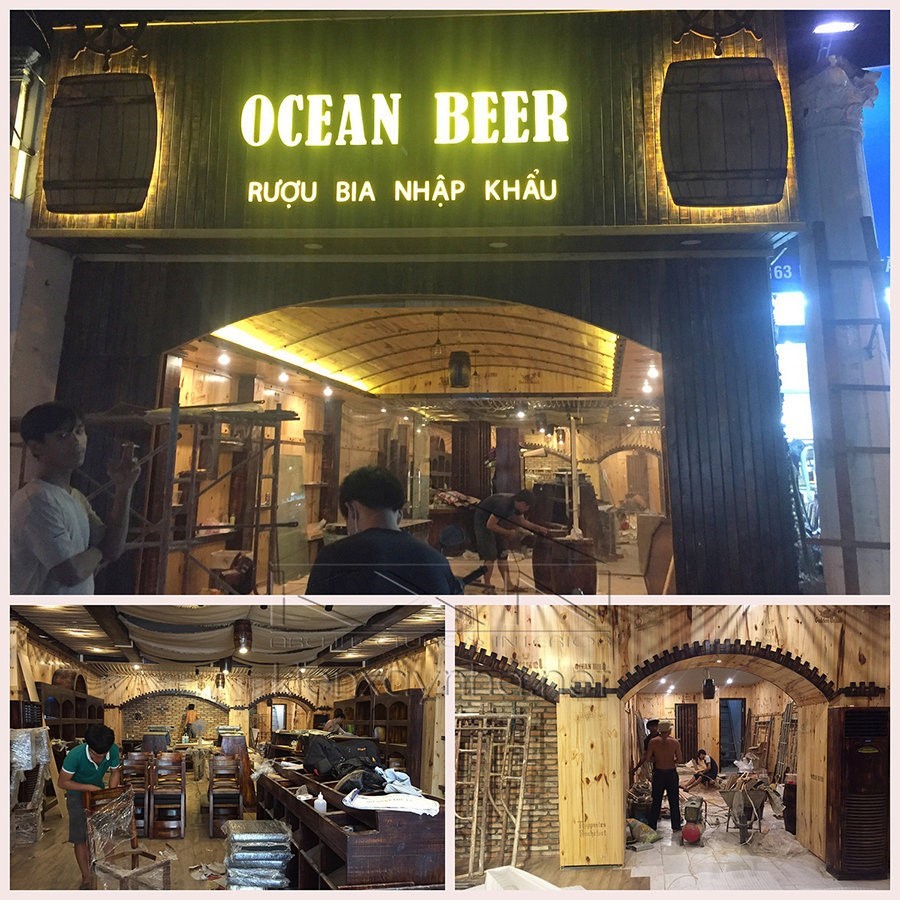 Hình ảnh thi công nhà hàng Ocean Beer