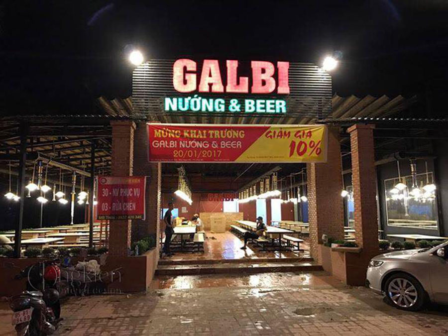 thiết kế thi công quán nướng beer Galbi Phú Mỹ