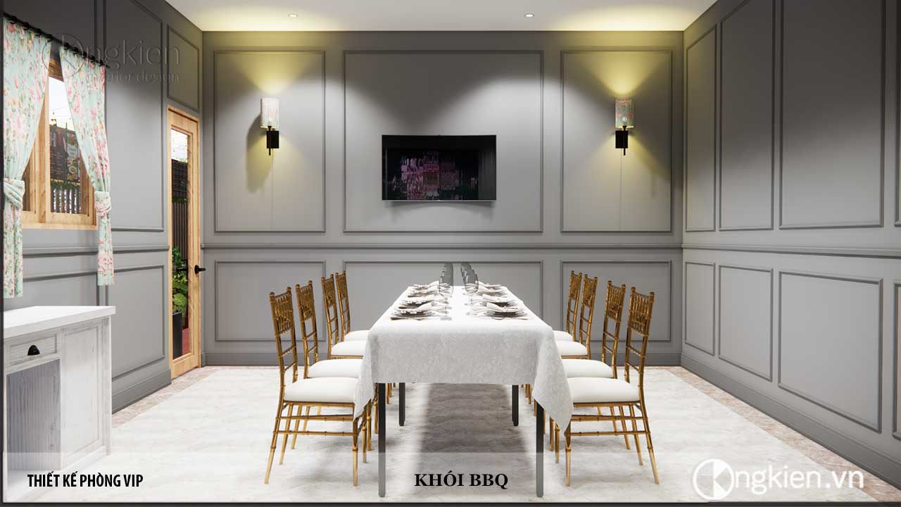 Thiết kế phòng VIP nhà hàng Khói