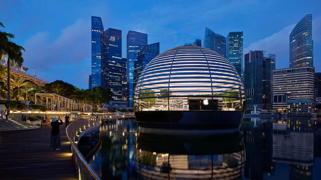 Cửa hàng Apple tại Singapore với kiến trúc dome