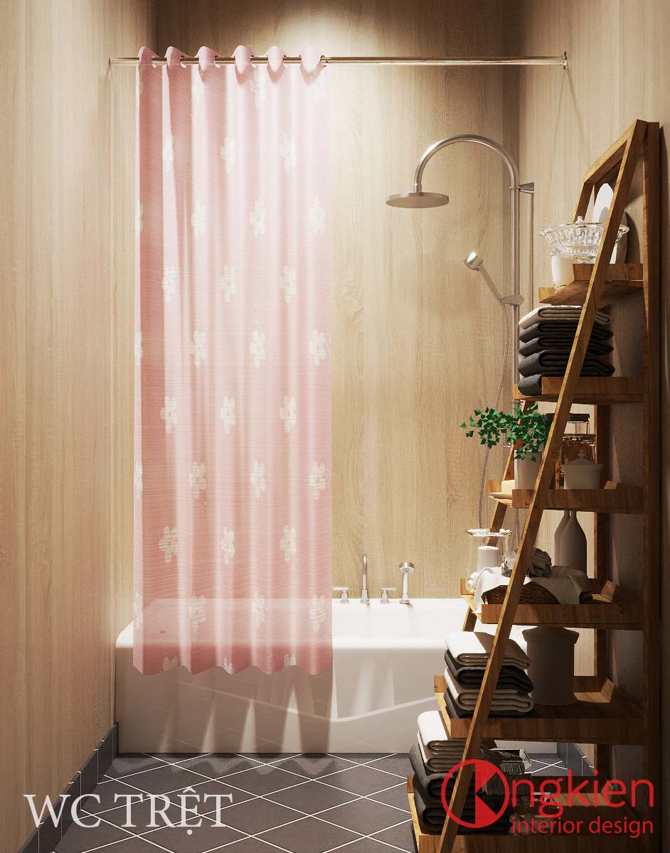 thiết kế bathroom trong bungalow