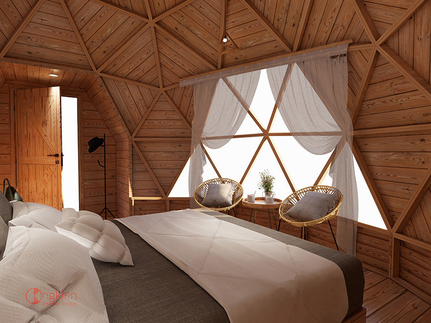 Thiết kế nội thất bungalow 1 giường ngủ