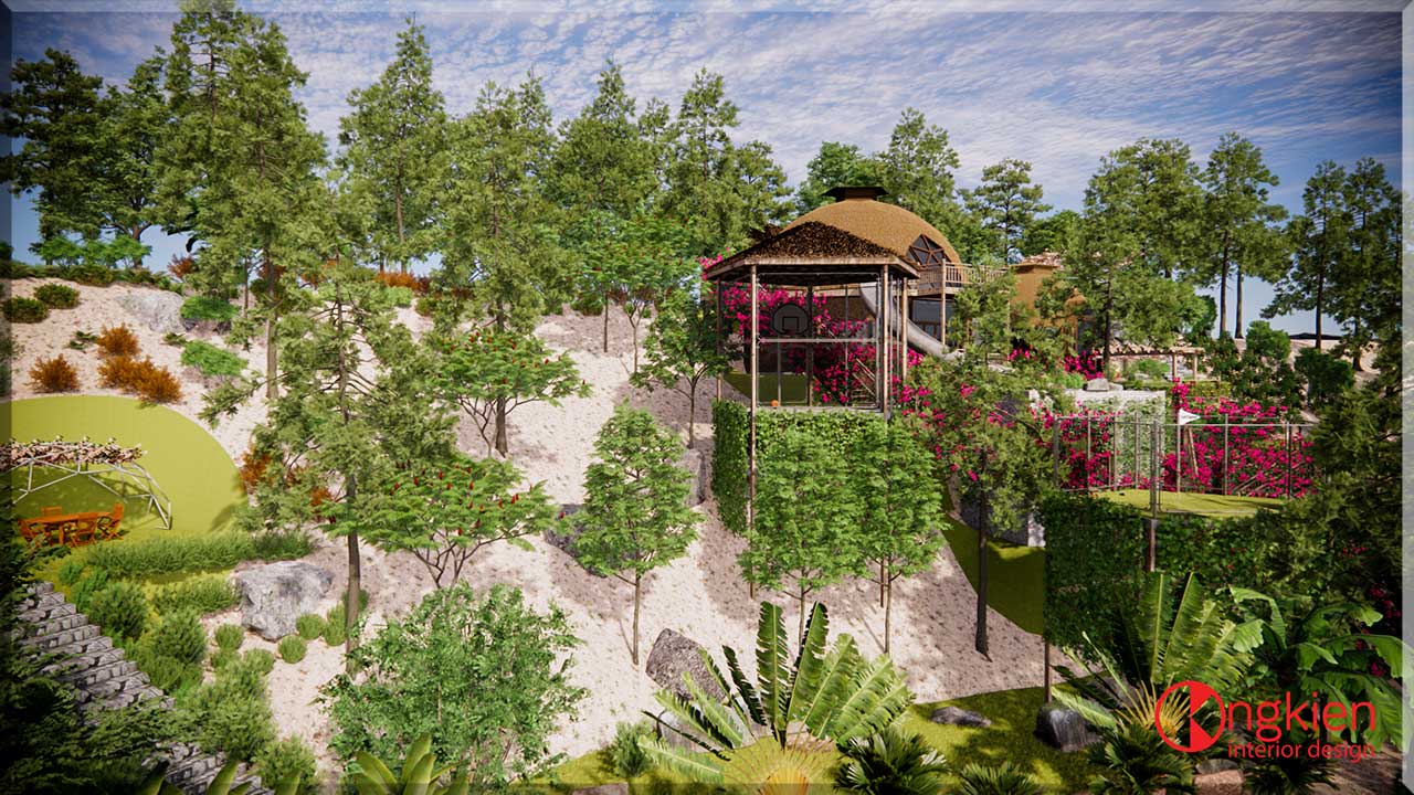 thiết kế nhà vườn nghỉ dưỡng ở Nha Trang