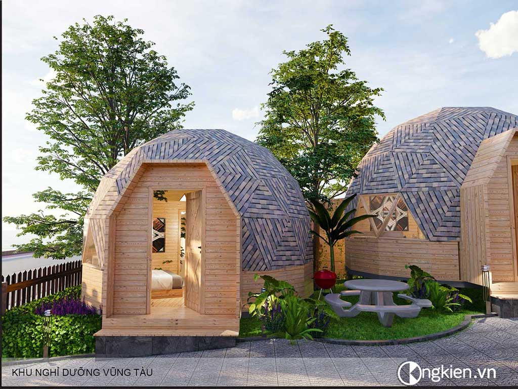 Thiết kế resort mini bungalow ở Vũng Tàu