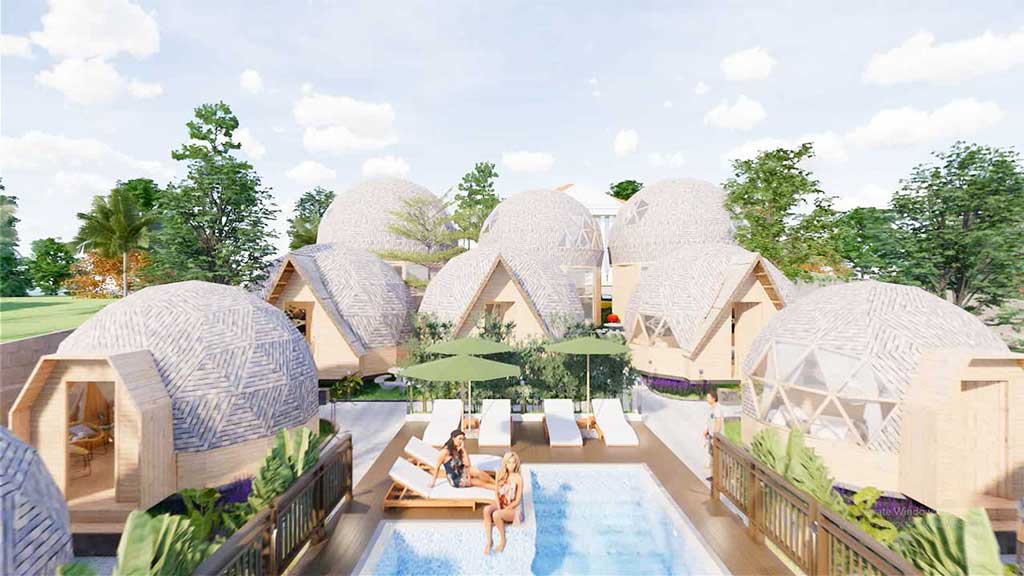 Mẫu thiết kế resort bungalow dome đẹp