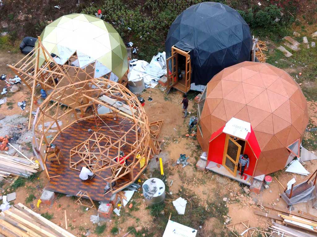 thi công dome house bungalow ở Đà Lạt