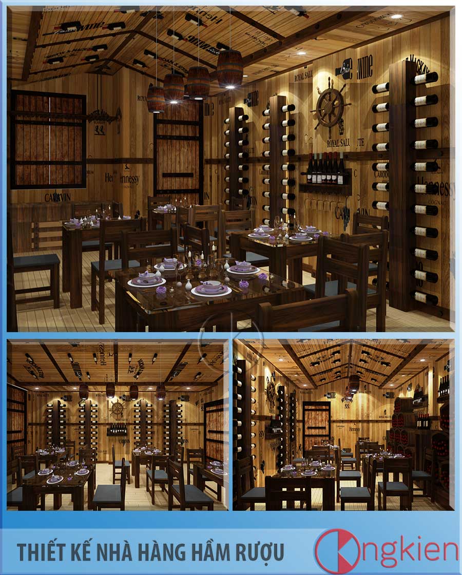 hình ảnh thiết kế hầm rượu nhà hàng Bulava