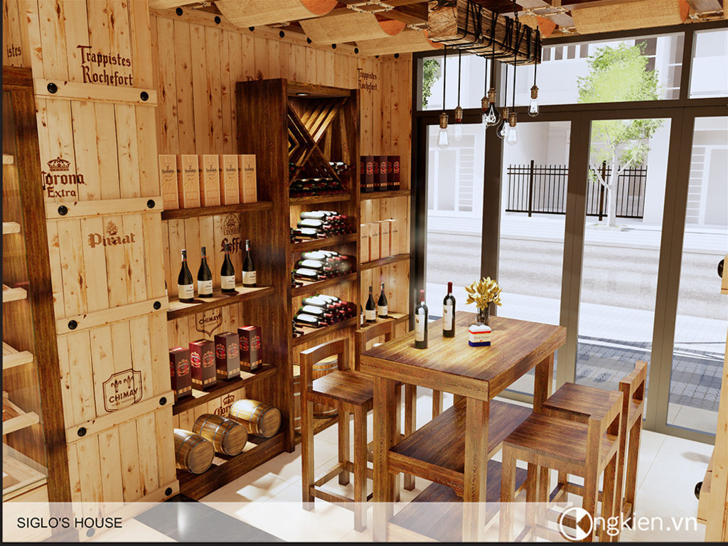 Thiết kế cửa hàng rượu Siglo's House
