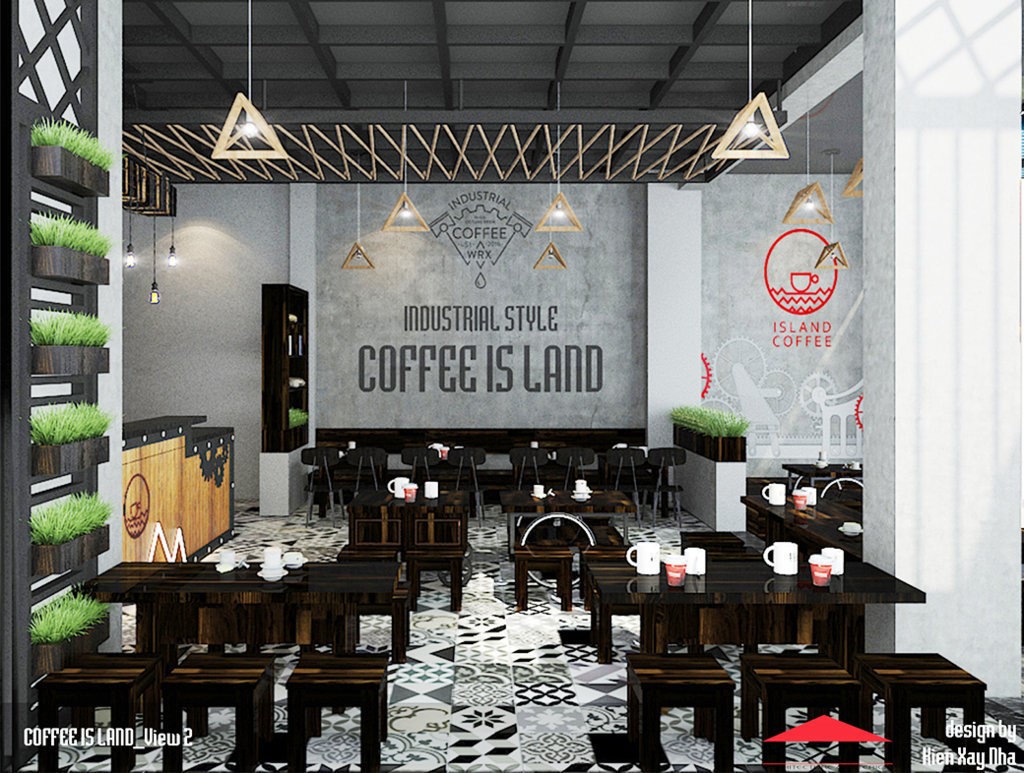 Thiết kế quán cafe ISLAND tại Bình Quới